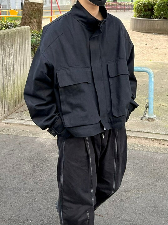 楽天市場】正規品【 Chikashitsu + cropped pocket bomber jacket 