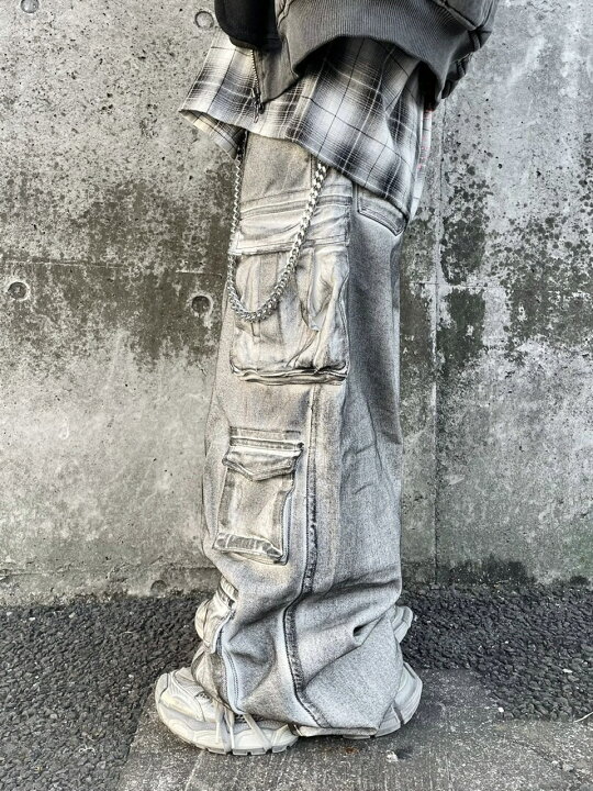 楽天市場】正規品【XU pocket cargo denim pants 2 (2color 