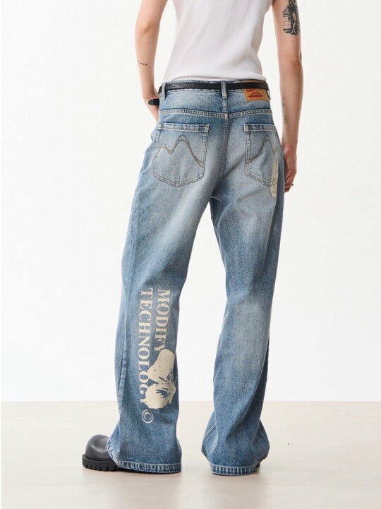 楽天市場】正規品 【 MODITEC M butterfly flared jeans 