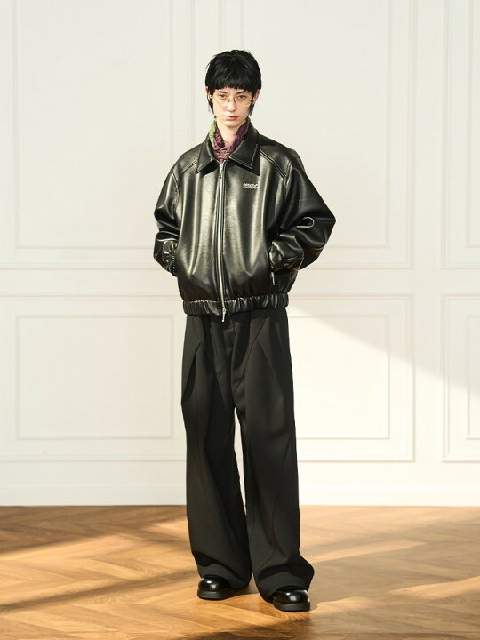 楽天市場】正規品 【 MODITEC Embroidered locomotive leather jacket  