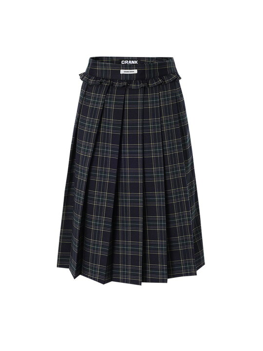 楽天市場】正規品【 CRANK CHECK FRILL PLEATS MIDI SKIRT 】 クランク 