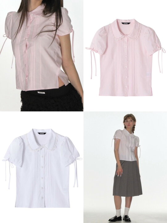 楽天市場】正規品【 CRANK PINTUCK LACE COLLAR BLOUSE 】 クランク 