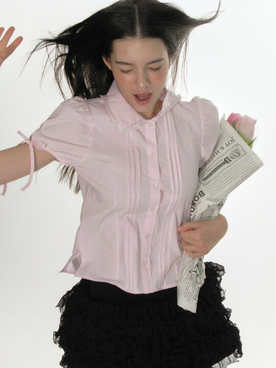 楽天市場】正規品【 CRANK PINTUCK LACE COLLAR BLOUSE 】 クランク 