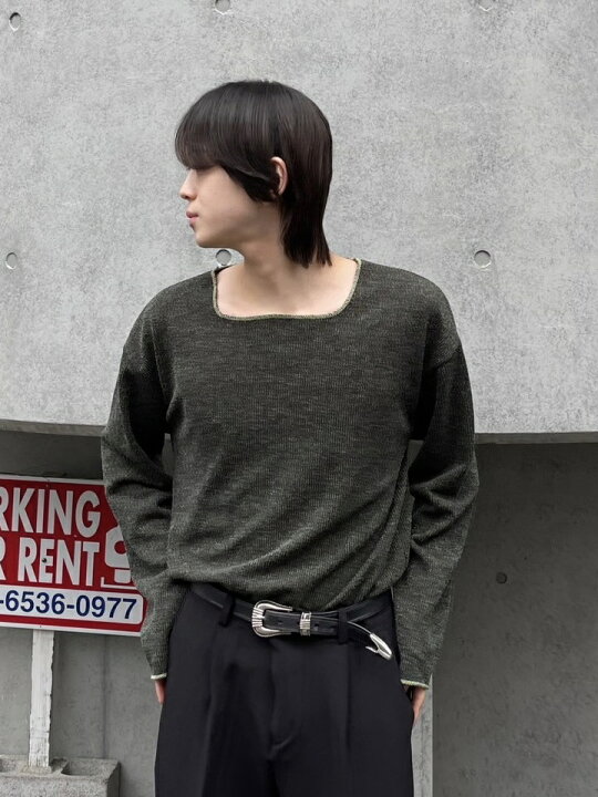 楽天市場】正規品【 Chikashitsu + square neck spring knit (4color 