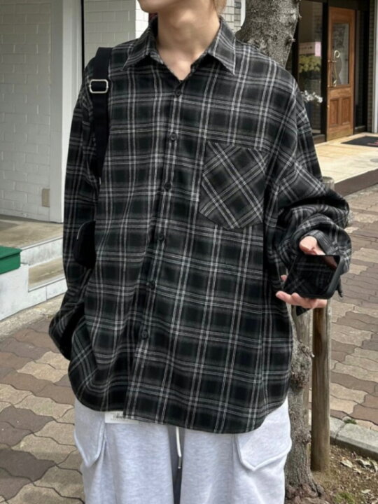 楽天市場】正規品 【 Chikashitsu + oversized check shirt 