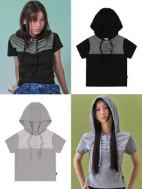正規品【FANCY CLUB SOFT BASIC HALF ZIP-UP HOODIE 】 ナスティーファンシークラブ NFC トップス 半袖 半袖トップス フーディー パーカー ジップアップ ジップフーディー ジップパーカー ハーフジップ
