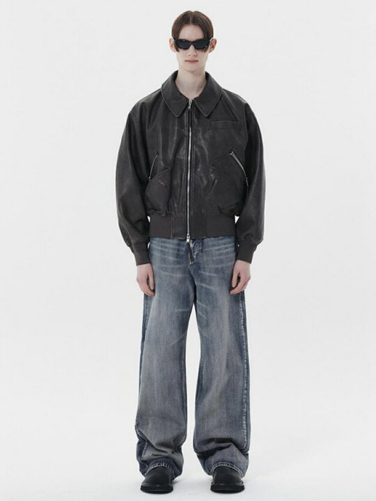 楽天市場】正規品【 DNSR flight crop vintage jacket 】 ディーエヌエ  