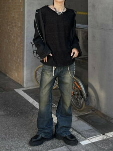 �󒍐��yChikashitsu +�zphantom flare denim pants