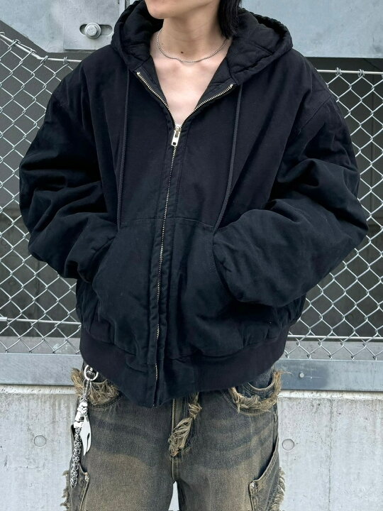 楽天市場】【Chikashitsu +】cropped hooded work blouson (2color 