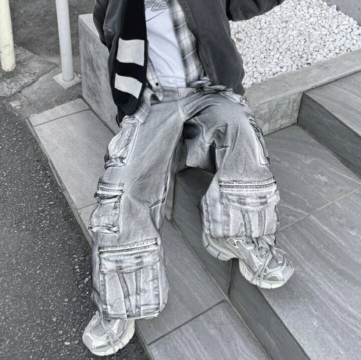 楽天市場】正規品【XU pocket cargo denim pants 2 (2color 