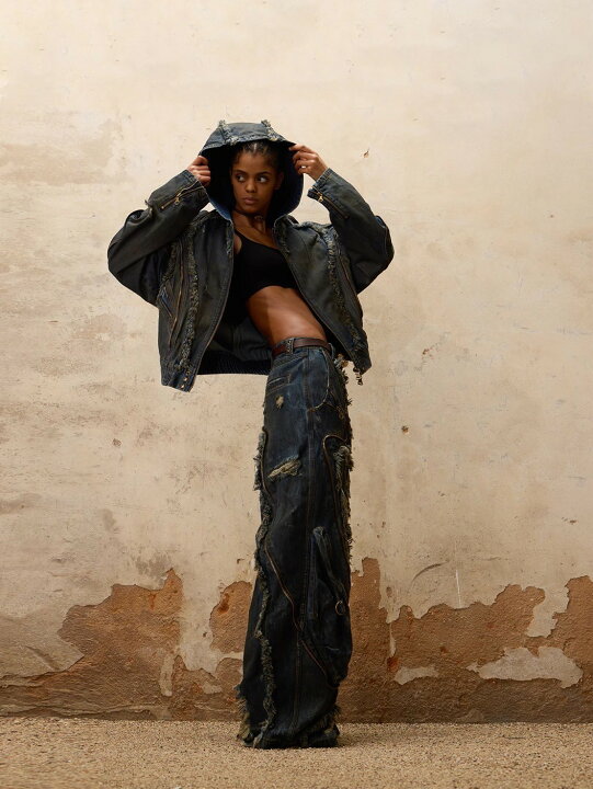 楽天市場】正規品【PERSONSOUL Aliens Dirty Ripped Denim Jeans  