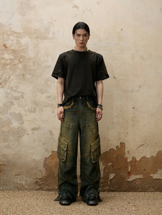 楽天市場】【SALE】正規品【PERSONSOUL Fade Wash Overall Denim Jeans 