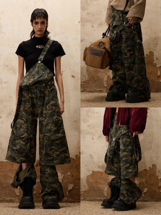 楽天市場】正規品【PERSONSOUL Camouflage Overalls with Zip-Off Legs 