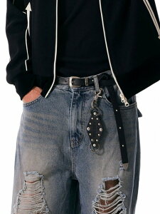 ���K�i�yAAKAM Studded Leather Keyring (Diamond)�z�X�^�b�h���U�[�L�[�����O �L�[�z���_�[ �X�^�b�h�L�[�����O �؍��X�g���[�g ���j�Z�b�N�X �_�C�A�����h�^ ���U�[�L�[�z���_�[