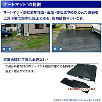 楽天市場 オートマット 大型車用1枚セットa スロープ横設置 車庫 駐車場 舗装 ぬかるみ 対策 路盤 段差 ゴム Diy ガレージ 車 マット シート ジョイント 滑り止め バイク 地盤 砂利 雑草 敷石 敷きマット防草 簡単 費用 和光技研工業 足場 Rcp 02p01oct16