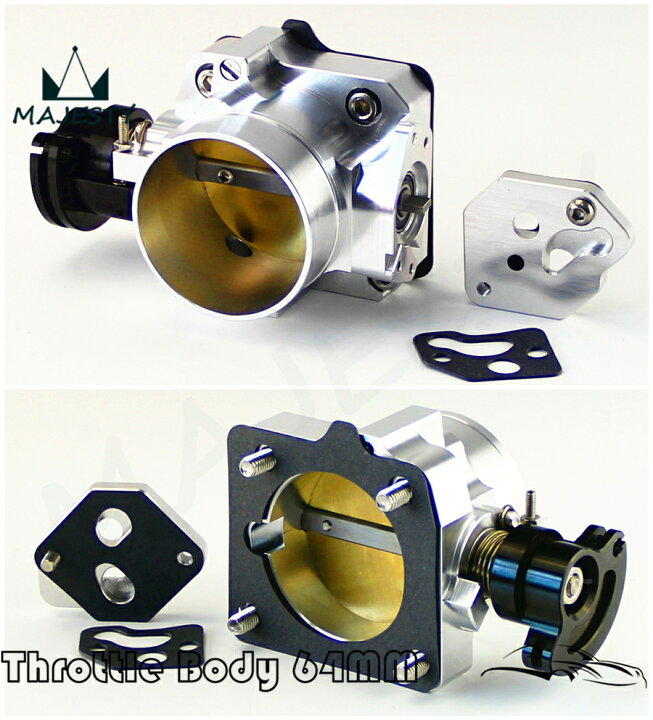楽天市場】NB8 ビックスロットルボディ 64mm アルミ削り出し シルバー 