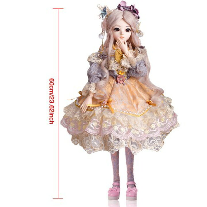楽天市場】球体関節人形 60cm かわいい 本体 メイクアップ ウィッグ 服 