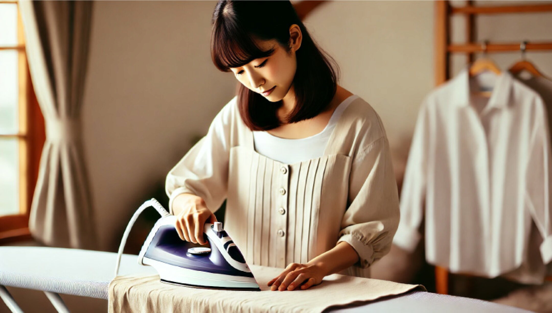 ドレスのアイロンがけ