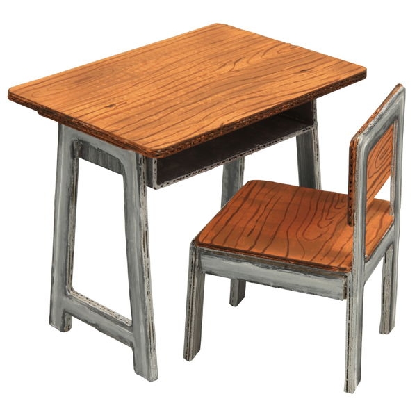 机と椅子ジオラマベース(硬質紙製) ※未完成品(商品画像は作品例となります。) [キャンセル・変更・返品不可]