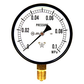 右下精器 汎用圧力計A100・G3/8 (S-41・0.1MPA) [キャンセル・変更・返品不可]