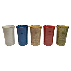 五釉彩フリーカップ(1P) (MK-1) ※色・柄指定不可 [キャンセル・変更・返品不可]
