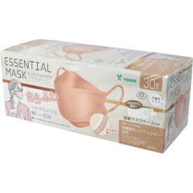 さらふわ ESSENTIAL MASK 不織布マスク アプリコットベージュ FD30-BE 紙製マスクケース付き 30枚入 [キャンセル・変更・返品不可]