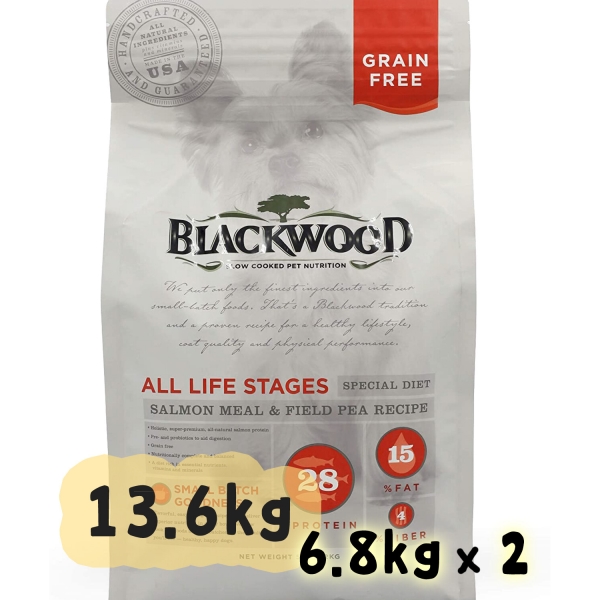 送料0円 BLACKWOOD ブラックウッド グレインフリー サーモン 13.6kg 6.8kgx2個 キャンセル 高級な 変更 返品不可