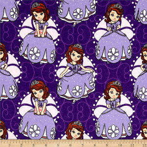 ちいさなプリンセス ソフィア 生地 フランネル 【50cm以上10cm単位】 11953 Sofia the First Disney グッズ 入園 入学 準備 手作り ハンドメイド 手芸 布地 生地 ファブリック テキスタイル 輸入 メール