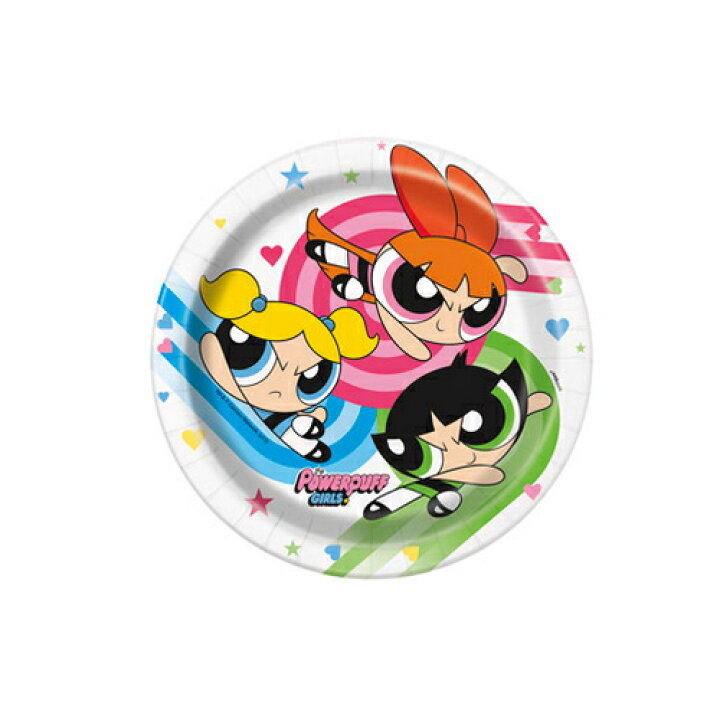 楽天市場】パワーパフガールズ 紙皿 ペーパープレート 丸 8枚入り  