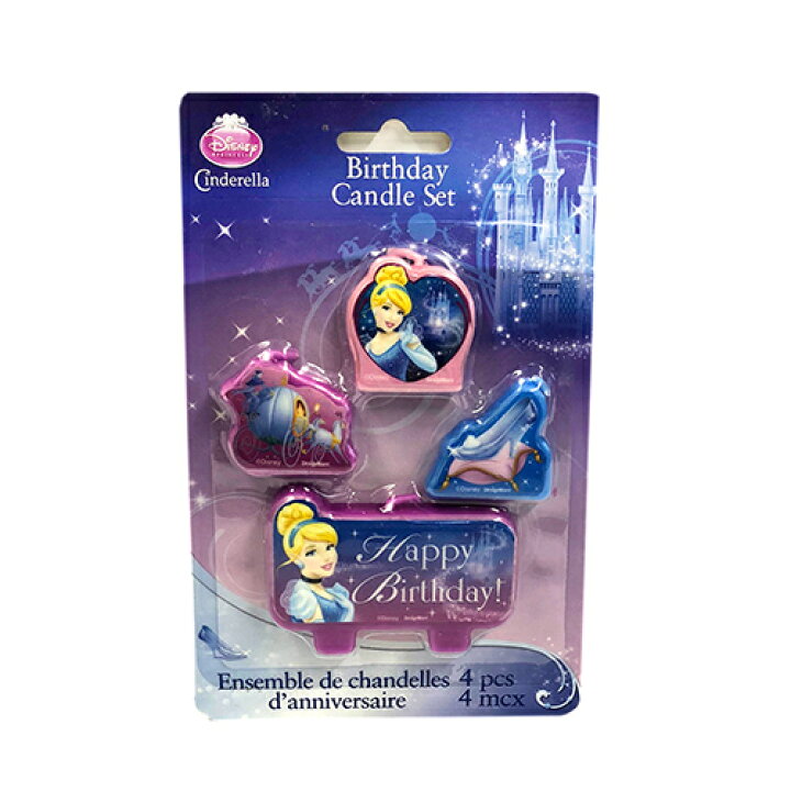 楽天市場 ディズニープリンセス バースデーグッズ シンデレラ バースデーキャンドル メール便配送 キャンドルセット ロウソク ローソク ケーキ 製菓 グッズ Ss キャラクター雑貨 プレッツェル