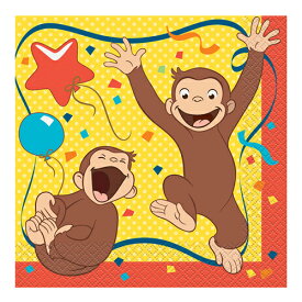 おさるのジョージ 紙ナプキン (L) 16枚入り メール便配送 キュリアスジョージ Curious George ペーパーナプキン 誕生会 誕生日 パーティー テーブル コーディネート 装飾 デコレーション かわいい キャラクター グッズ 13270