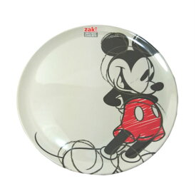 ZAK　DESIGN　ミッキー　ディナープレート　13508　Disney　Micky　プレート　皿　白　メラミン　割れない食器【ss】
