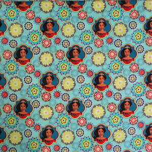 アバローのプリンセスエレナ 生地 プリント生地 【50cm以上10cm単位】12781 ディズニープリンセス Disney 裁縫 輸入品 インポート グッズ 女の子 入園 入学 準備 手作り ハンドメイド 手芸 布地 フ