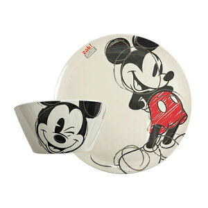 ミッキー ZAK! プレート & ボウル セット bg009 大皿 メラミン 丸皿 ディナープレート 食器セット 食洗機対応 ザック プレート サラダ皿 ディズニー Disney デザイン 男の子 女の子 キャラクター