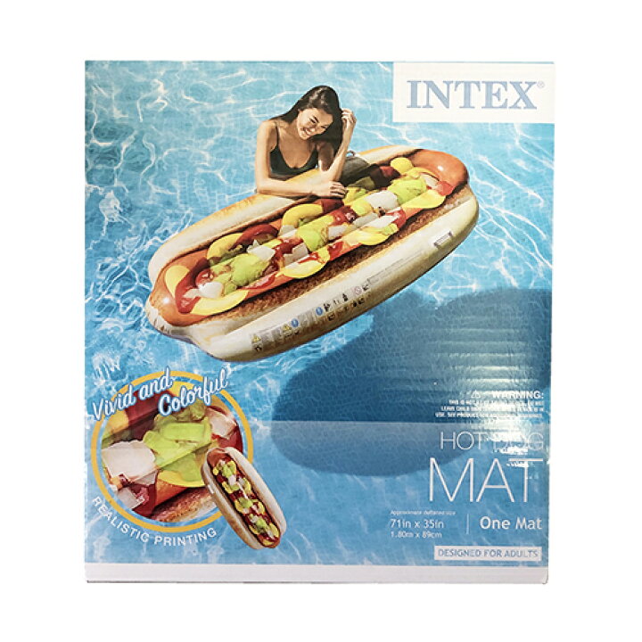 楽天市場 Intex インテックス フロート マット ホットドッグ プールフロート かわいい 浮き輪 浮輪 うきわ 大人用 大きい 大型 プール 海 おしゃれ おもしろ Sns インスタ映え アメリカ 雑貨 グッズ メール便不可 キャラクター雑貨 プレッツェル