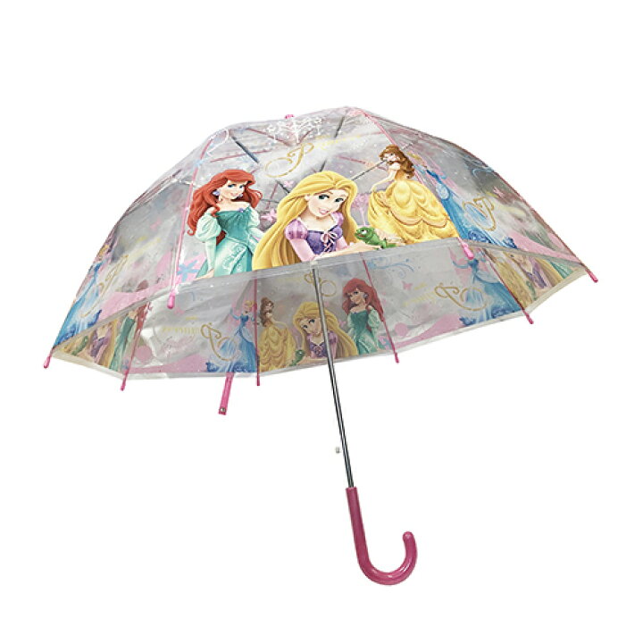 楽天市場 ディズニープリンセス ビニール 傘 55cm こども カサ ビニール傘 かわいい おしゃれ ポップ ピンク カラフル かさ シルエット柄 雨具 Disney ディズニー アリエル ラプンツェル クリア 小学生 中学生 高校生 キャラクター 雑貨 グッズ メール便不可