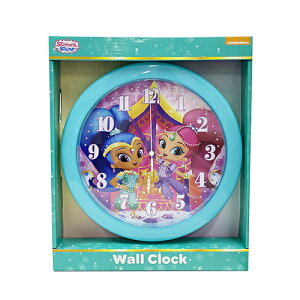 【訳あり】 シマー&シャイン ウォールクロック 直径約25cm 14705bc 掛時計 壁掛け時計 掛け時計 時計 アナログ かわいい 女の子 シマーとシャイン Shimmer and Shine Round Wall Clock ニコロデオン キャラ