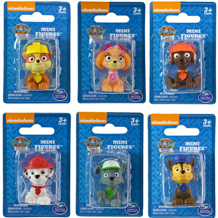 楽天市場 パウパトロール おもちゃ フィギュア6体セット Yts0167 パウパト グッズ ミニフィギュア 人形 ミニチュア ミニ人形 犬 はたらくくるま チェイス マーシャル ラブル スカイ ロッキー ズーマ 男の子 かっこいい かわいい キャラクター トイ 輸入品 インポート