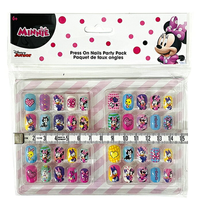 ミニー ネイルチップ ミニーちゃん Minnie お化粧 キッズ 付け爪 ネイルセット キッズネイル キッズコスメ 40個入り グッズ ディズニー