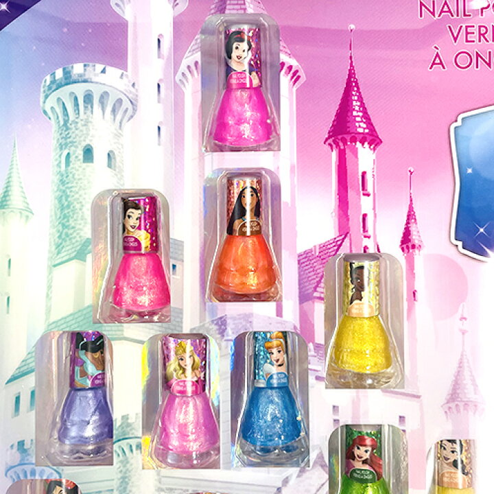 市場 おもちゃ ネイル Princess 子供 Disney 子供用 マニキュア 18本入り プリンセス キッズコスメ 女の子 ディズニープリンセス おしゃれ はがせる