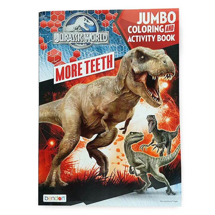 楽天市場 ジュラシックワールド ぬりえ Jurassic World Coloring Book 恐竜 きょうりゅう かっこいい 塗り絵 英語 知育玩具 海外 男の子 おもちゃ 映画 ジュラシックパーク キャラクター 雑貨 グッズ ギフト プレゼント 輸入品 インポート キャラクター雑貨