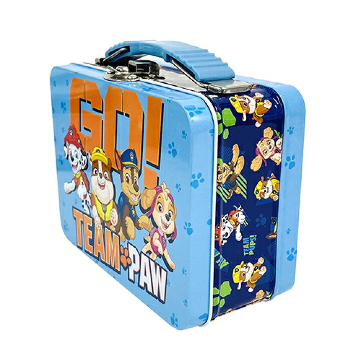 楽天市場 パウパトロール ミニ 缶 ボックス Go Team Paw a パウパト グッズ 小物入れ 缶ケース Box トランク ティン缶 おしゃれ かわいい チェイス マーシャル ラブル スカイ ハンドル付き キャラクター 雑貨 海外 輸入品 インポート ギフト プレゼント