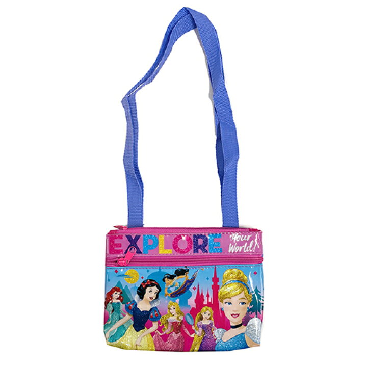 楽天市場 ディスニー プリンセス フラット ポシェット Explore ショルダー バッグ サコッシュ ぺたんこ お財布 アリエル オーロラ姫 シンデレラ ラプンツェル 白雪姫 ジャスミン かわいい 女の子 ラメ きらきら ギフト プレゼント 幼児 Pcng3115 Ss