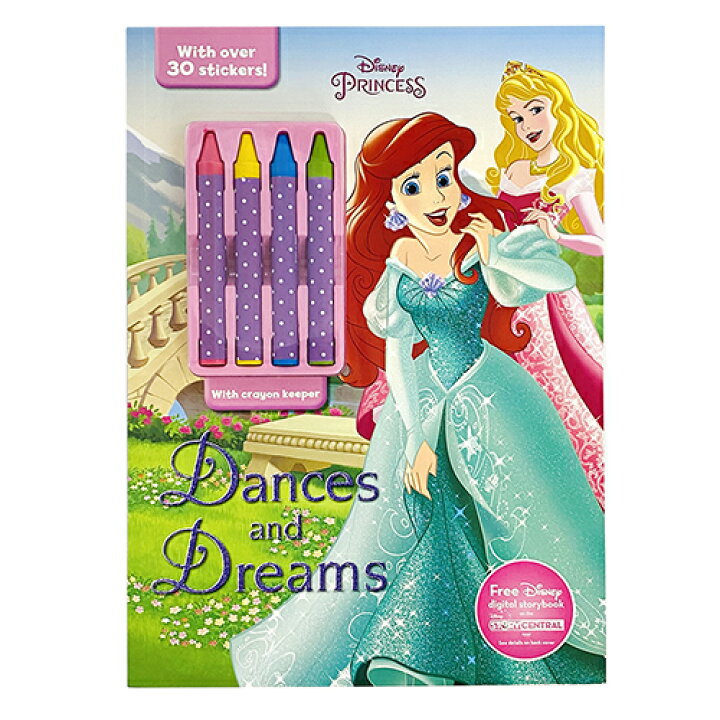 楽天市場 ディズニープリンセス クレヨン シール付き ぬりえ 167 ディズニー グッズ 塗り絵 ぬり絵 カラーリングブック 間違い探し クレヨン付き シール ステッカー 英語 イングリッシュ 知育 アリエル オーロラ ベル かわいい 女の子 プリンセス お姫様 インポート