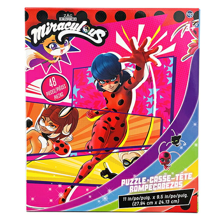 楽天市場 ミラキュラス レディーバグ パズル 48ピース a ジグソーパズル 知育玩具 かわいい キャラクター ディズニーチャンネル グッズ Miraculous Ladybug 海外 輸入品 インポート キャラクター雑貨 プレッツェル