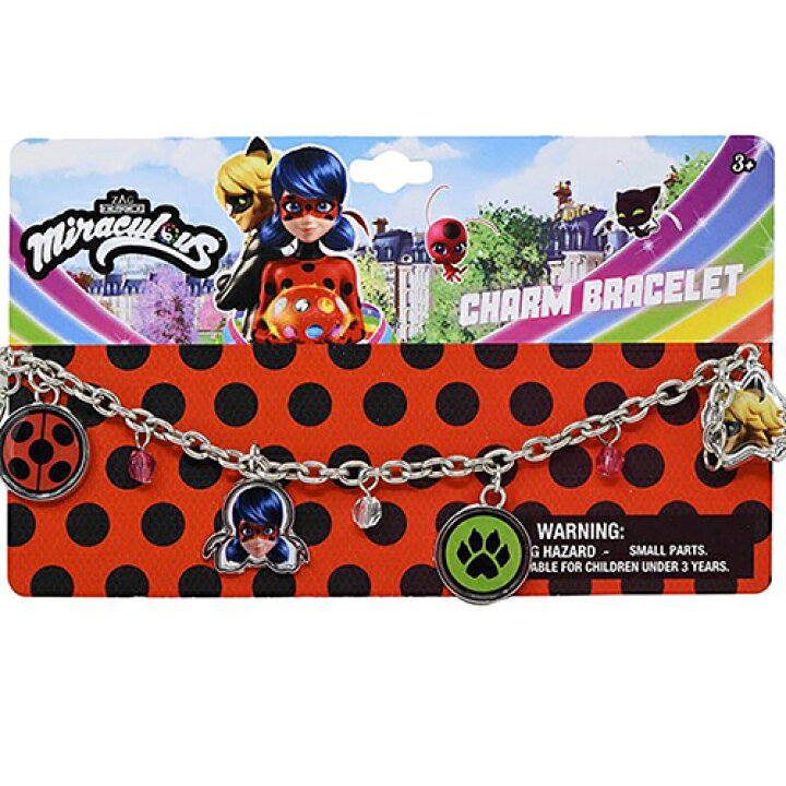 楽天市場 ミラキュラス レディバグ メタル チャーム ブレスレット アクセサリー ブレスレット ブレス 腕輪 うでわ 女の子 女子 シャノワール かわいい キャラクター ディズニーチャンネル グッズ 海外 輸入品 インポート キャラクター雑貨 プレッツェル