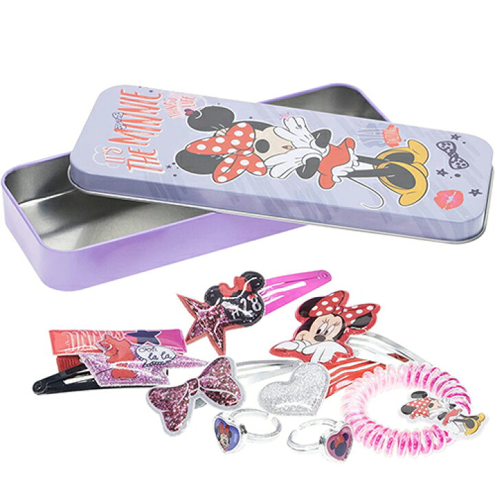 ミニー 缶ケース付き Disney ミニーちゃん グッズ ディズニー リング 指輪 アクセ アクセサリー ヘアアクセサリーセット ミニー 缶ケース付き Disney ミニーちゃん グッズ ディズニー リング 指輪 アクセ アクセサリー ヘアアクセサリーセット