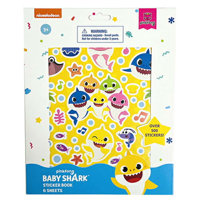 楽天市場 ベイビーシャーク ステッカー ブック 6シート ベビーシャーク グッズ シール ステッカー Babyshark ちびざめ さめの家族 さめ おもちゃ ステーショナリー ピンキッツ Pinkfong 韓国 キャラクターグッズ 幼児 こども 子供 キッズ 輸入品 インポート