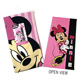 ミニー ビーチタオル 17716 タオル バスタオル 大きい 大判 Disney ミニーマウス かわいい ピンク キャラクター グッズ 輸入品 インポート