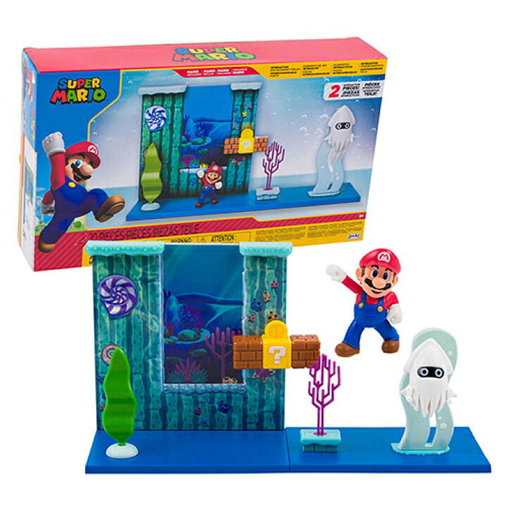 楽天市場】スーパーマリオ 10pc プレイセット マリオ付き ( 水中 